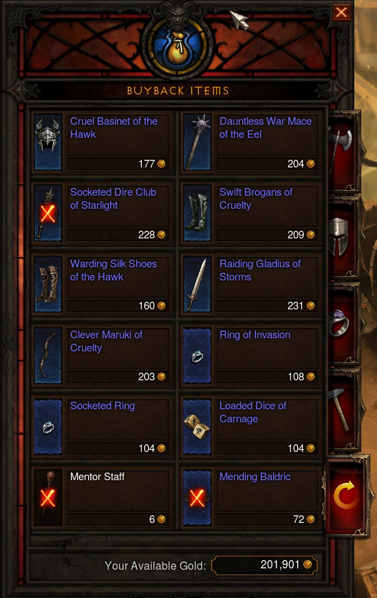 thumb\The item buyback interface.